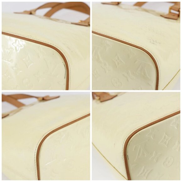 LOUIS VUITTON Monogram Vernis Houston Hand Bag Perle - Picture 15 of 15